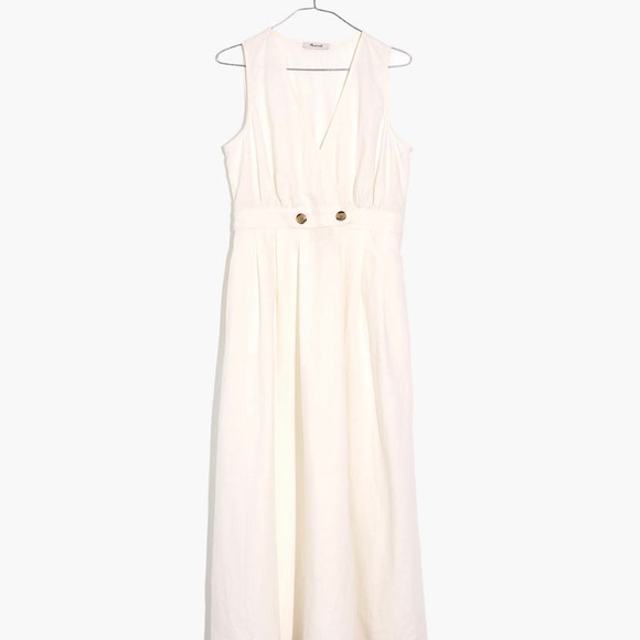 Madewell Button-Waist Wrap Midi Dress - Picture 13 of 16